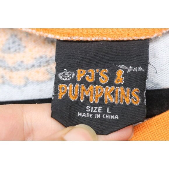 PJs & Pumpkins 2 Piece Pajama Set-Size L-Spooky-Ghosts-Jack O Lantern - Picture 4 of 11